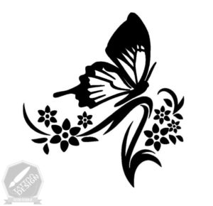 طرح سیاه و سفید پروانه