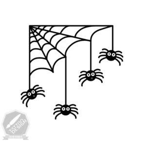طرح سیاه و سفید تار عنکبوت