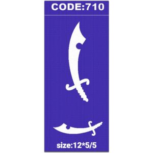شابلون کد 710 طرح خنجر
